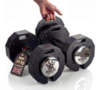 IRONGLIDE Adjustable Dumbbells Set, Quick-Glide Dumbbell System, Home Gym Weights, Fitness, Premium Solid Steel, PRIME 4-24 kg x2 (PAIR)