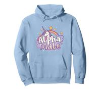 Ironic Alpha Male Tee: Real Men Rainbow Unicorn Sparkles Pullover Hoodie