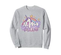 Ironic Alpha Male Tee: Real Men Rainbow Unicorn Sparkles Sweatshirt