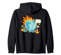 Ironic Climate Change Statement: This is fine Zip Hoodie