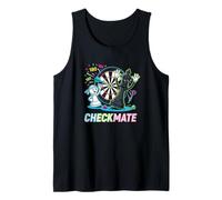 Ironic Darts Player Hobby Chess Pawn vs King Tank Top
