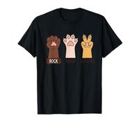 Ironic Dog Paws Rock Paper Scissors Art T-Shirt