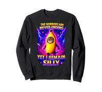 Ironic Horrors are Never Ending Yet I Remain Silly Cat Meme Sweatshirt