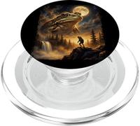 Ironic Majestic Frog Meme Retro Spirit Animal Full Moon PopSockets PopGrip for MagSafe