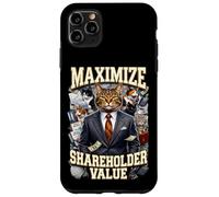 Ironic Maximize Shareholder Value Business Cats Finance Meme Case for iPhone 11 Pro Max