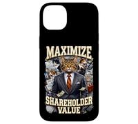 Ironic Maximize Shareholder Value Business Cats Finance Meme Case for iPhone 14 Plus