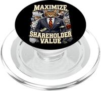 Ironic Maximize Shareholder Value Business Cats Finance Meme PopSockets PopGrip for MagSafe