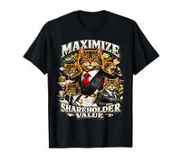 Ironic Maximize Shareholder Value Business Cats Finance Meme T-Shirt