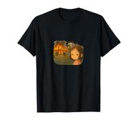 Ironic Meme Girl Retro Cartoon with Flames T-Shirt