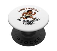 Ironic Runner Gift Marathon Suffer and Pizza PopSockets Adhesive PopGrip