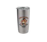 Ironic Runner Gift Marathon Suffer and Pizza Stainless Steel Insulated Tumbler