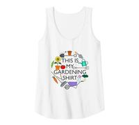 Ironic Saying Gardening Plants for Gardener Tank Top, Women, White, Small