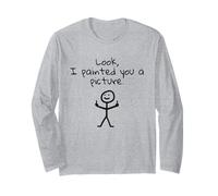 Ironic Stick Figure Saying - Funny and Cheeky Long Sleeve T-Shirt
