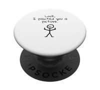 Ironic Stick Figure Saying - Funny and Cheeky PopSockets Adhesive PopGrip