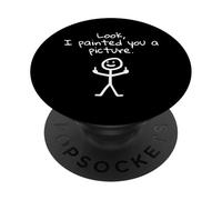 Ironic Stick Figure Saying - Funny and Cheeky PopSockets Adhesive PopGrip