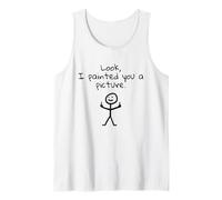 Ironic Stick Figure Saying - Funny and Cheeky Tank Top
