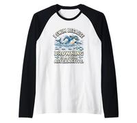 Ironic Swimming Quote Professional Swimmer Raglan Baseball Tee