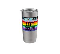Ironically Funny Radical Left Scum LGBTQ Rainbow Protest Stainless Steel Insulated Tumbler