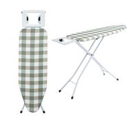 Ironing Board 108.5/75 x 31cm Ironing Boards 7 Adjustable Heights with Silicon Iron Rest Table TopIron Board Universal Extra Wide Lightweight Iron Board Rack for A Smooth Press (Green)