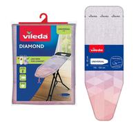 Vileda Diamond 130 x 45cm Ironing Board Cover - Pink & Grey