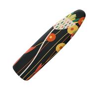 Ironing Board Cover 125X43 Abstract Flowers Padded Iron Board Cover With Elasticated, Easy Fit And Resists Scorching, Cord Binding & Stretch System