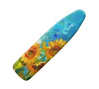 Ironing Board Cover 125X43 Sunflower Padded Iron Board Cover With Elasticated, Easy Fit And Resists Scorching, Cord Binding & Stretch System