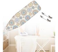 Ironing Board Cover 92x42cm 147x58cm Iron Board Covers And Pad With Adjustable Elastic Edges，Heatproof Ironing Board Covers For Standard Size(Light yellow,120x47cm)