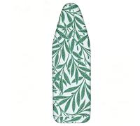 Ironing Board Cover and pad, 124 x 38, Thick Padding, Resist Scorching and Staining, Drawstring Tightening & Lock, Heavy Duty Padded Iron Board Covers with Thick Felt, Green leaves