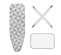 Ironing Board Cover Heat Reflective 120 x 41 cm with Ironing Cloth and Retaining Clip, Ironing Board Cover Ironing Board Covers, Suitable for Steam Irons and Steam Irons