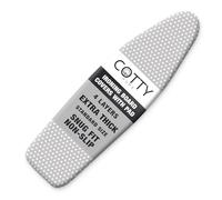 Ironing Board Cover, Heat Reflective Silicone Coating, Full Scorch Resistant Thick Padding, Nose Pocket, Elastic Edges, Heavy Duty Iron Pad Covers Standard Size, Hook and Loop Fastener Strap, Cotton