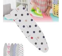 Ironing Board Cover Pad Cotton 12x36in 15x48in, Ironing Board Pad Heavy Duty, Scorch Resistant Iron Board Cover with Thick Padding 2 Layers(Flower,13 X 44 Inch (34 X 110 Cm))