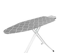 Ironing Board Cover Replacement, Waterproof Iron Board Cover with Elastic Edge and Buckle Strap, Cotton Ironing Table Cover with Thick Felt and Foam, Stain and Scorch Resistant, Easy to Fit, 4 Sizes