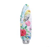 Ironing board cover with scorch pad and anti slip backing, designed to protect ironing while offering decorative patterns (Yellow Bird)