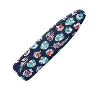Ironing Board Covers 110 x 35cm Blue Leaf Flower Iron Board Covers and Pad Thick Resist Scorching and Staining Thick Easy Fit Iron Cover Adjustable Elastic Rope Ironing Boards Cover 110x35cm