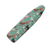Ironing Board Covers 110 x 35cm Green Leaf Horse Iron Board Covers and Pad Thick Resist Scorching and Staining Thick Easy Fit Iron Cover Adjustable Elastic Rope Ironing Boards Cover 110x35cm