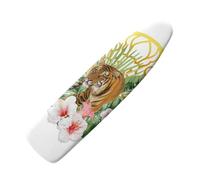 Ironing Board Covers 110 x 35cm Orange Tiger Leaf Iron Board Covers and Pad Thick Resist Scorching and Staining Thick Easy Fit Iron Cover Adjustable Elastic Rope Ironing Boards Cover 110x35cm