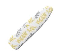 Ironing Board Covers 110 X 35CM Yellow Gray Leaves Thick Padded Ironing Board Cover Elastic Edge Heat Reflective Fabric Washable Universal Fit For Home