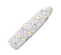 Ironing Board Covers 122 X 38 Purple Yellow Plants Ironing Board -Cover Thick Padded Elasticated Edge Durable Polyester Non Slip Surface Universal Fit Laundry Room Use