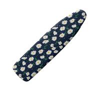 Ironing Board Covers 125 x 40 cm Flower White Bungee Elasticated with Padding, Resists Scorching and Easy Fit Mini & Portable Ironing Boards Cover