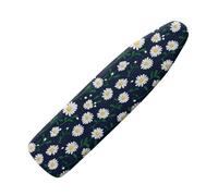 Ironing Board Covers 125 x 40 cm Plant White Bungee Elasticated with Padding, Resists Scorching and Easy Fit Mini & Portable Ironing Boards Cover