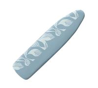Ironing Board Covers 125 x 40 cm White Blue Bungee Elasticated with Padding, Resists Scorching and Easy Fit Mini & Portable Ironing Boards Cover