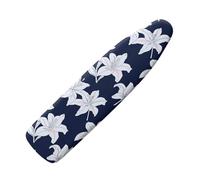 Ironing Board Covers 125 x 40 cm White Dark Blue Bungee Elasticated with Padding, Resists Scorching and Easy Fit Mini & Portable Ironing Boards Cover