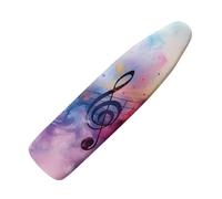 Ironing Board Covers 125 x 45 Blue Purple Music Iron Board Covers and Pad Thick Resist Scorching and Staining Thick Easy Fit Iron Cover Adjustable Elastic Rope Ironing Boards Cover 125x45cm