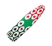 Ironing Board Covers 125 x 45 Elasticated Green Star with Padding, Easy Fit and Resists Scorching,Bungee Elasticated Ironing Board Covers Large, Easy Placement