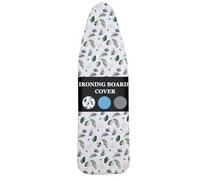 Ironing Board Covers 128 * 40cm with Thick Padding | Cotton Fabric Thick Felt Pad Cover Drawstring & Cord Lock Tightening All-around Elasticated Edge Scorch Resistant Up to 220°C