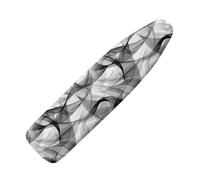 Ironing Board Covers 135 x 45 Black White Bungee Elasticated with Padding, Resists Scorching and Easy Fit Mini & Portable Ironing Boards Cover
