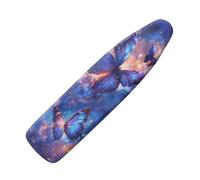 Ironing Board Covers 135 x 45 Blue Butterfly Iron Board Covers and Pad Thick Resist Scorching and Staining Thick Easy Fit Iron Cover Adjustable Elastic Rope Ironing Boards Cover 135x45cm