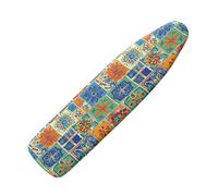 Ironing Board Covers 135 x 45 Orange Blue Bungee Elasticated with Padding, Resists Scorching and Easy Fit Mini & Portable Ironing Boards Cover