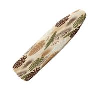 Ironing Board Covers 135 x 45 White Green Leaves Bungee Elasticated with Padding, Resists Scorching and Easy Fit Mini & Portable Ironing Boards Cover