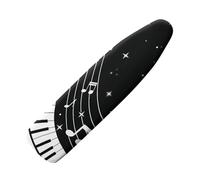Ironing Board Covers Black White Music Iron Board Covers and Pad Thick Resist Scorching and Staining Thick Easy Fit Iron Cover Adjustable Elastic Rope Ironing Boards Cover 140x50cm